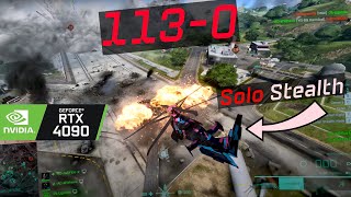 113-0 Solo Stealth Heli winning Conquest 64 | BF 2042 4K HDR