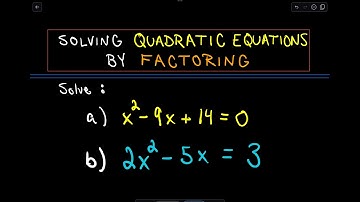❖ Solving Quadratic Equations by Factoring - Basic Examples ❖