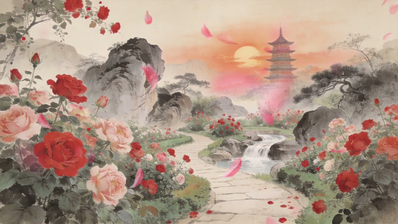 冥想療癒中國風音樂｜玫瑰煙嵐｜1小時禪意音樂｜無鼓點｜Guzheng & Dizi｜Chinese Zen Music #中國風音樂 #禪意音樂 #冥想療癒 #ChineseZenMusic