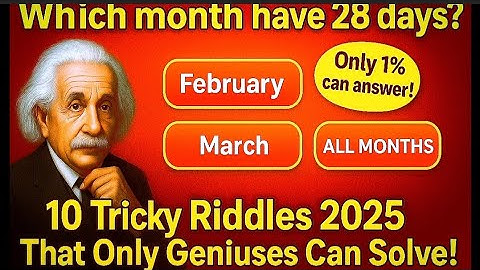 🧠 10 Tricky Riddles 2025 That Only Geniuses Can Solve! | IQ Test & Brain Puzzle Challenge