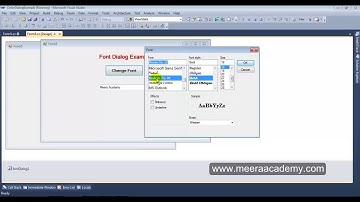Font Dialog windows application in asp.net