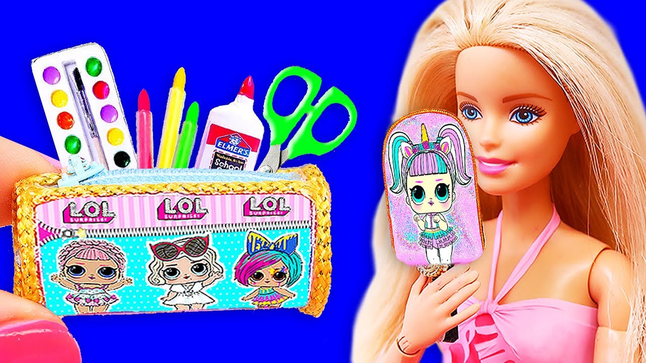 COOL DIY BARBIE MINIATURE LOL SURPRISE AND MORE HACKS AND