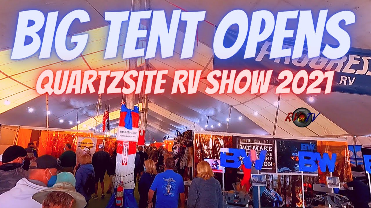 ⁣Big Tent - Big Crowds Opening Day Quartzsite RV Show