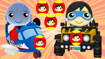 Tag with Ryan | Invisi-Ryan Vs Blue Titan Vs Orange SUV vs World Tour Plane | Unlocked all character