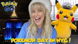 SEARCHING FOR CAPTAIN PIKACHU! Pokémon Day at the Empire State Building New York!