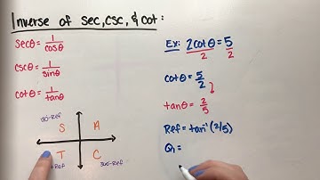 Solving Sec, Csc, Cot Trig Equations