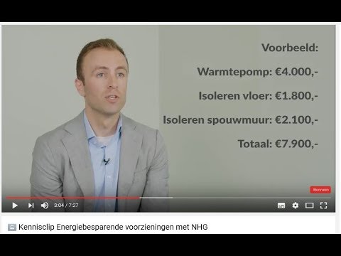 Kennisclip Energiebesparende voorzieningen met NHG