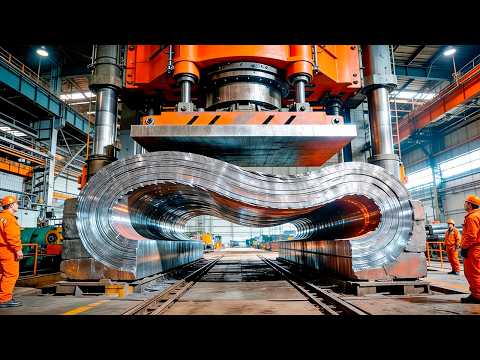 How 50-Ton Steel Plates Are Bent Under 9,000-Ton Press