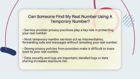Can Someone Find My Real Number Using A Temporary Number? - Everyday-Networking
