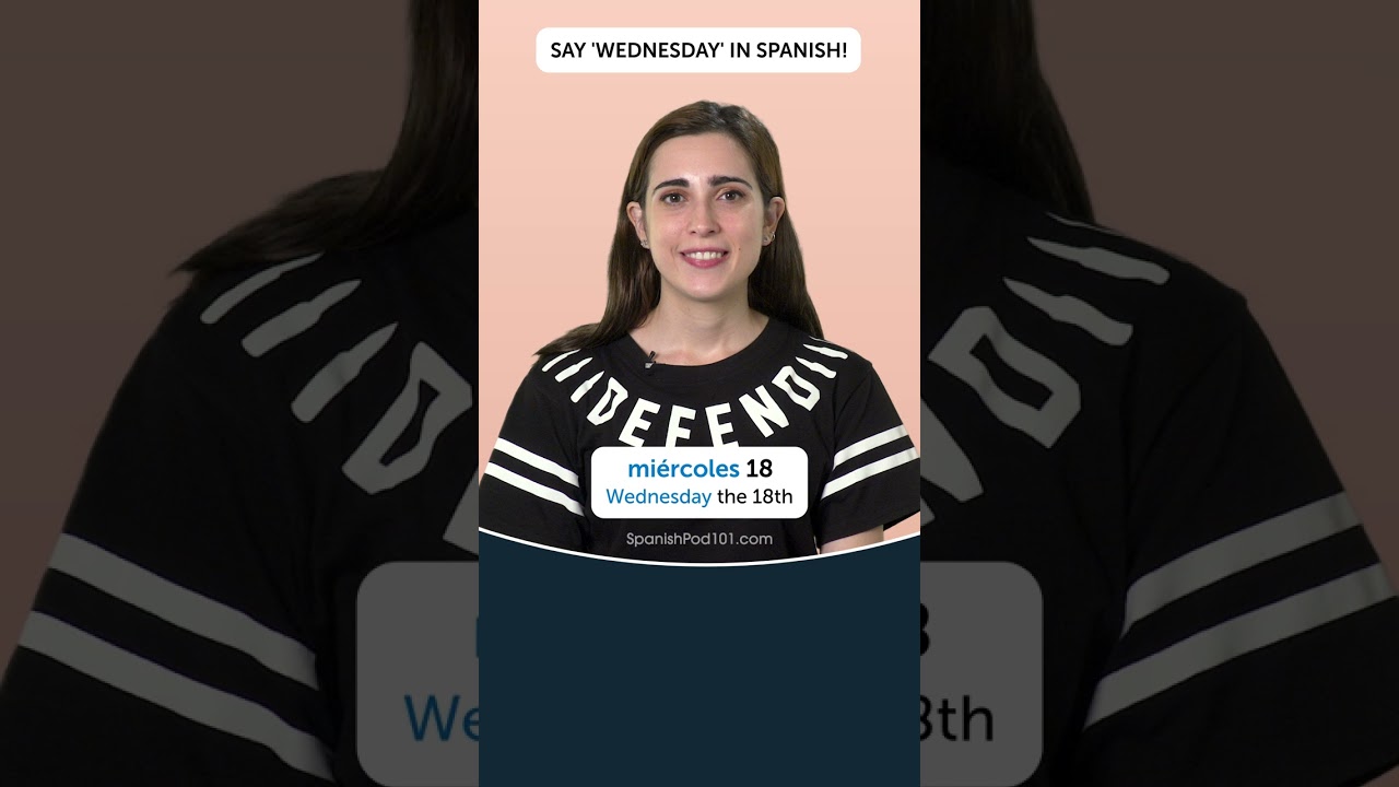 How To Say Wednesday In Spanish 