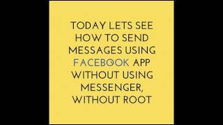 How To Send Messages with Facebook App WITHOUT Messenger | NO ROOT|