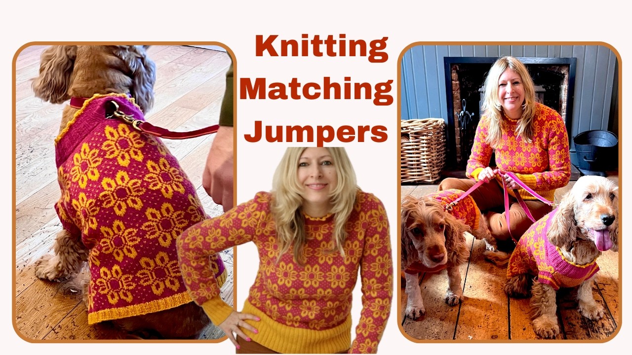 Я связала одинаковые свитера в стиле Fair Isle для себя и своей собаки 🐶🧶 | Машинное и ручное вяз...
