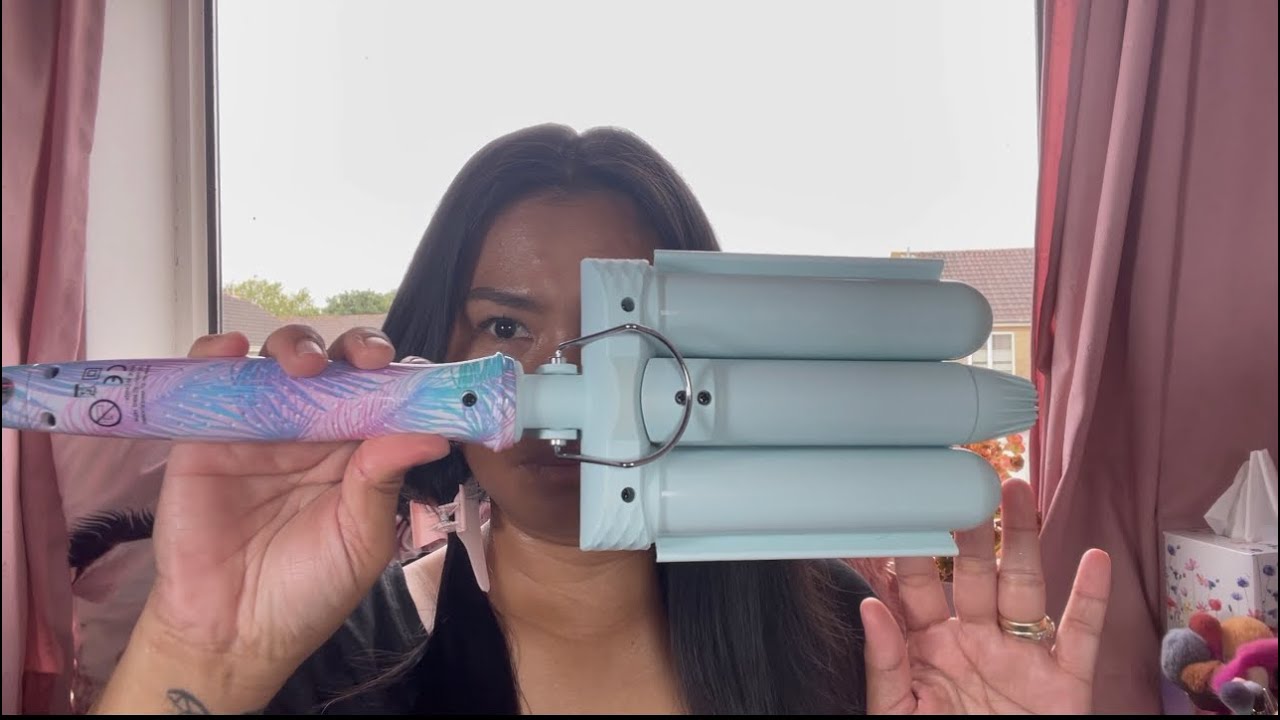 Trying out new to me hair tool | beauty works jumbo waver island edition 