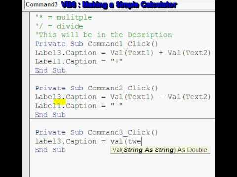 (TUT) VB6 : Making a Simple Calculator