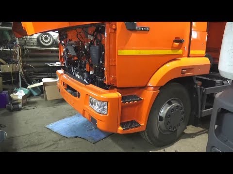 2017 KAMAZ-65115. Start Up, Engine, and In Depth Tour.