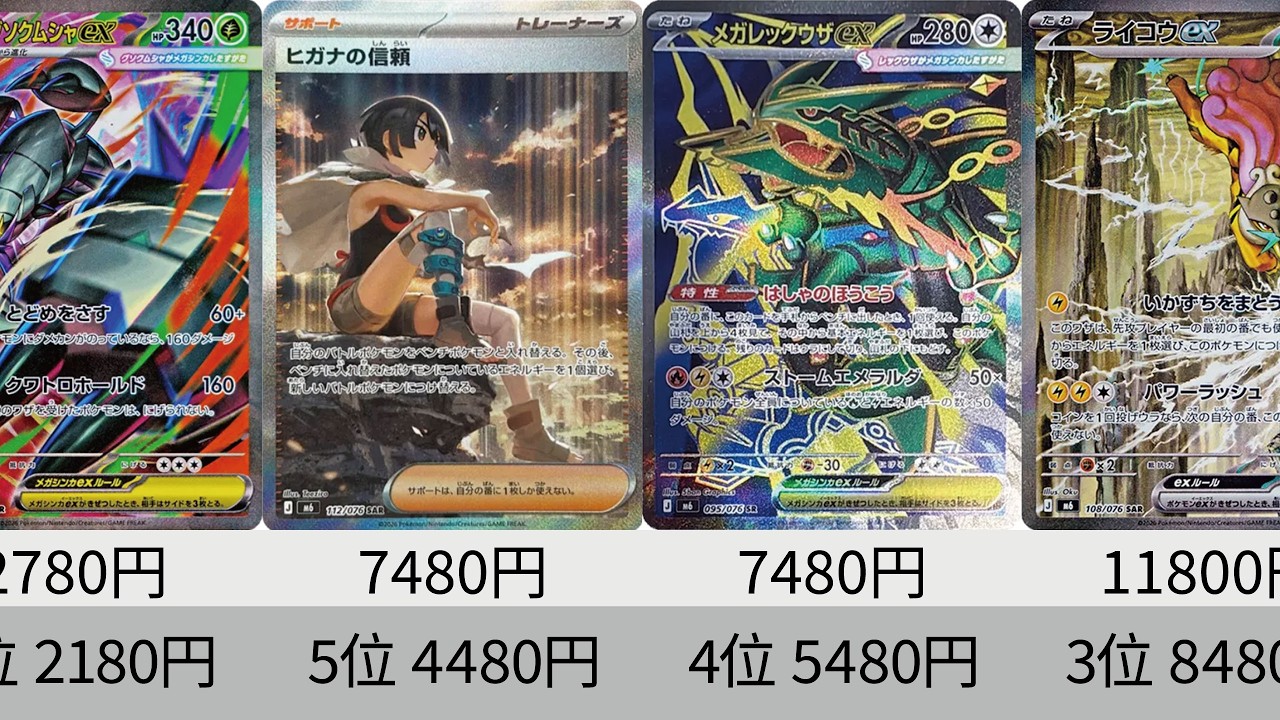 Pokémon TCG] Prices Are Crashing! The Latest Ranking 2 Days After