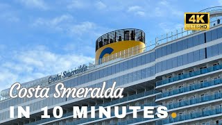 Costa Smeralda 4K 2024 ship tour in 10 minutes