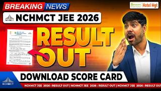 NCHMCT JEE 2026 Result OUT 🚨 Download Score Card Now #nchmctjee #nta