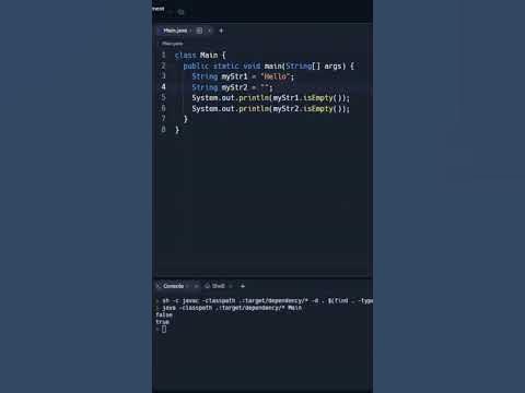 isEmpty() method in java strings #shorts - YouTube
