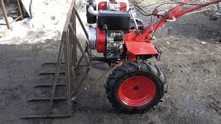 Самодельные ГРАБЛИ для мотоблока./Homemade RAKE for motoblock.