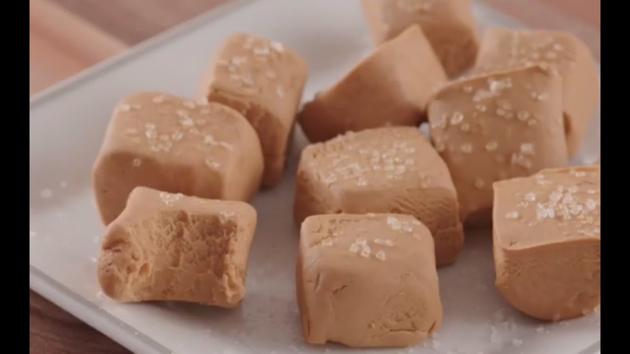 Paleo Salted Caramel Cashew Butter Fudge