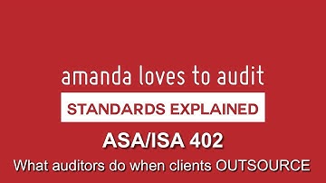 Client OUTSOURCING! What should auditors do? ASA/ISA402 explained