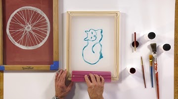 Applying Speedball Screen Filler - Drawing Fluid & Screen Filler Method (Part 3 of 8)