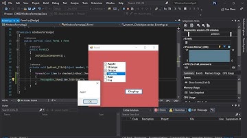 How to use CheckedListBox in visual studio windows form application 2019
