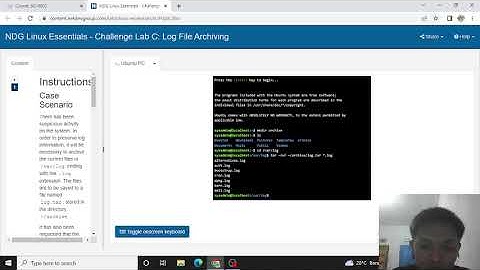 NDG Linux Essentials Challenge Lab C : Log File Archiving (Muhammad Rizki F1E122140)
