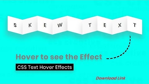 Skew Text Effects with Html CSS | CSS Hover Effects