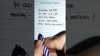 Menentukan Masing - Masing Uang Amar dan Budi Dalam Perbandingan (Rasio)