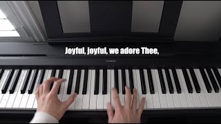 Joyful, Joyful, We Adore Thee -piano accompaniment with lyrics-hymn instrumental-Yamaha P-71