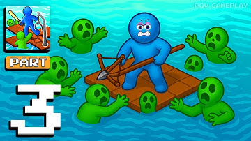 Zombie Raft - Gameplay Walkthrough Part 3 - Casual Problem Solver Game (iOS, Android)