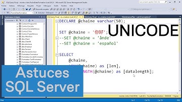 Les chaînes de caractères UNICODE en SQL Server