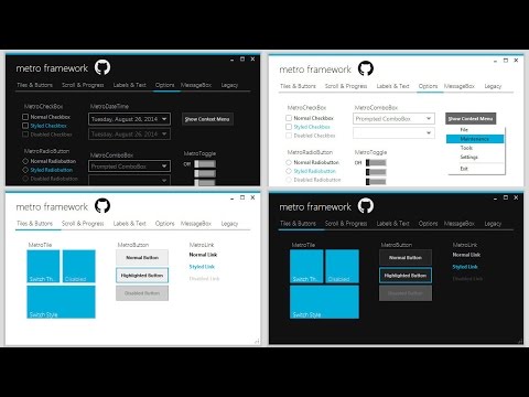 How To Use Metro Framework Metro Style Manager