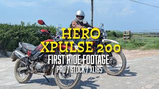Hero XPulse 200 Pro and stock model (+ Honda XL185) Riding footage.