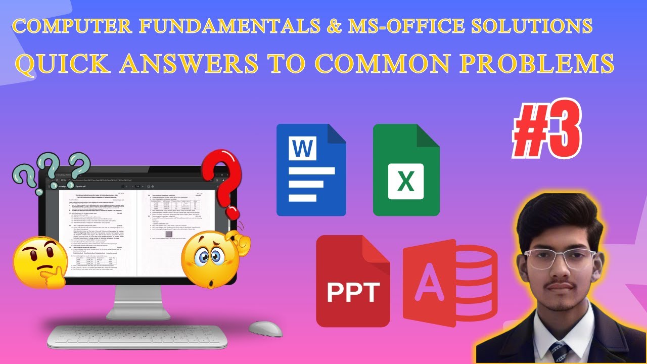Computer Fundamentals & MS Office Solutions Quick Answers to Common ...