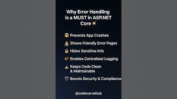 Error handling is must..#dotnetcore #aspnetcore #dotnet #coding #errorhandling  #codecarvehub #viral