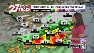 Increasing clouds and shower chances today