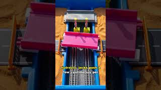 Bridge replacement in one night using hydraulic jacks #construction #engineering #bridge