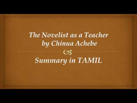 the novelist as a teacher by chinua achebe text