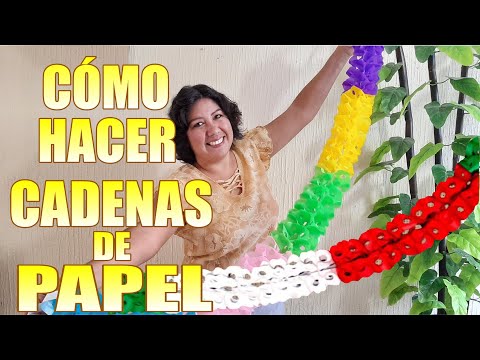 Cómo Hacer Cadenas De Papel / Guirnaldas De Papel / Manualidades