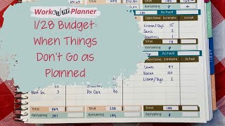 January 28th Two Paychecks Budget ||  Moving Money Around When a Paycheck is Short