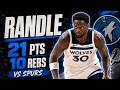 Julius Randle 21 pts 10 rebs vs Spurs 2026 PO G1