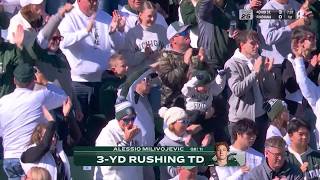 Alessio Milivojevic with the Keeper TD on 4th Down vs. Northwestern | Michigan State Football