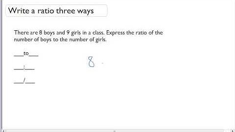 Write a ratio three ways