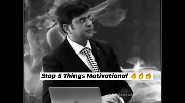 Stop 5 things Life Success motivation video Sonu Sharma inspirational video