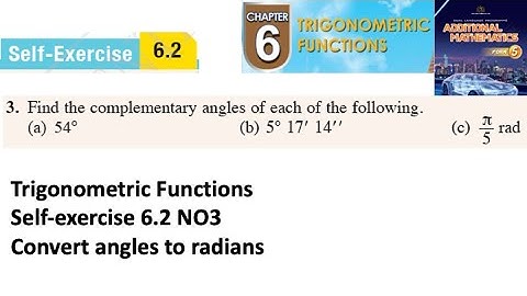 Trigonometric Functions self-exercise 6.2 Q3 latihan kendiri 6.2 form 5 add maths kssm spm textbook