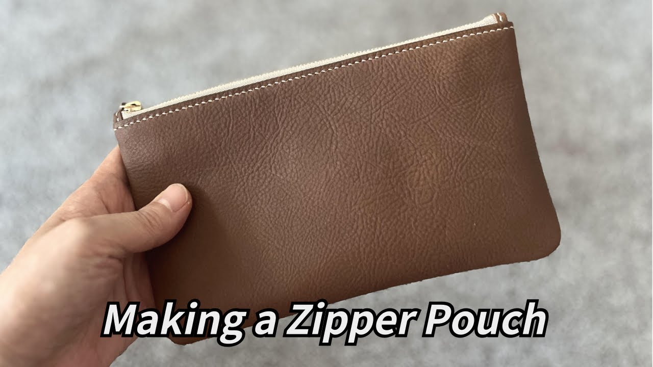 (가죽공예) 지퍼 파우치 만들기 / Free PDF