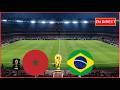 Match Maroc vs Brésil en direct Coupe du monde Match aujourd'hui Simulation football Gameplay pc
